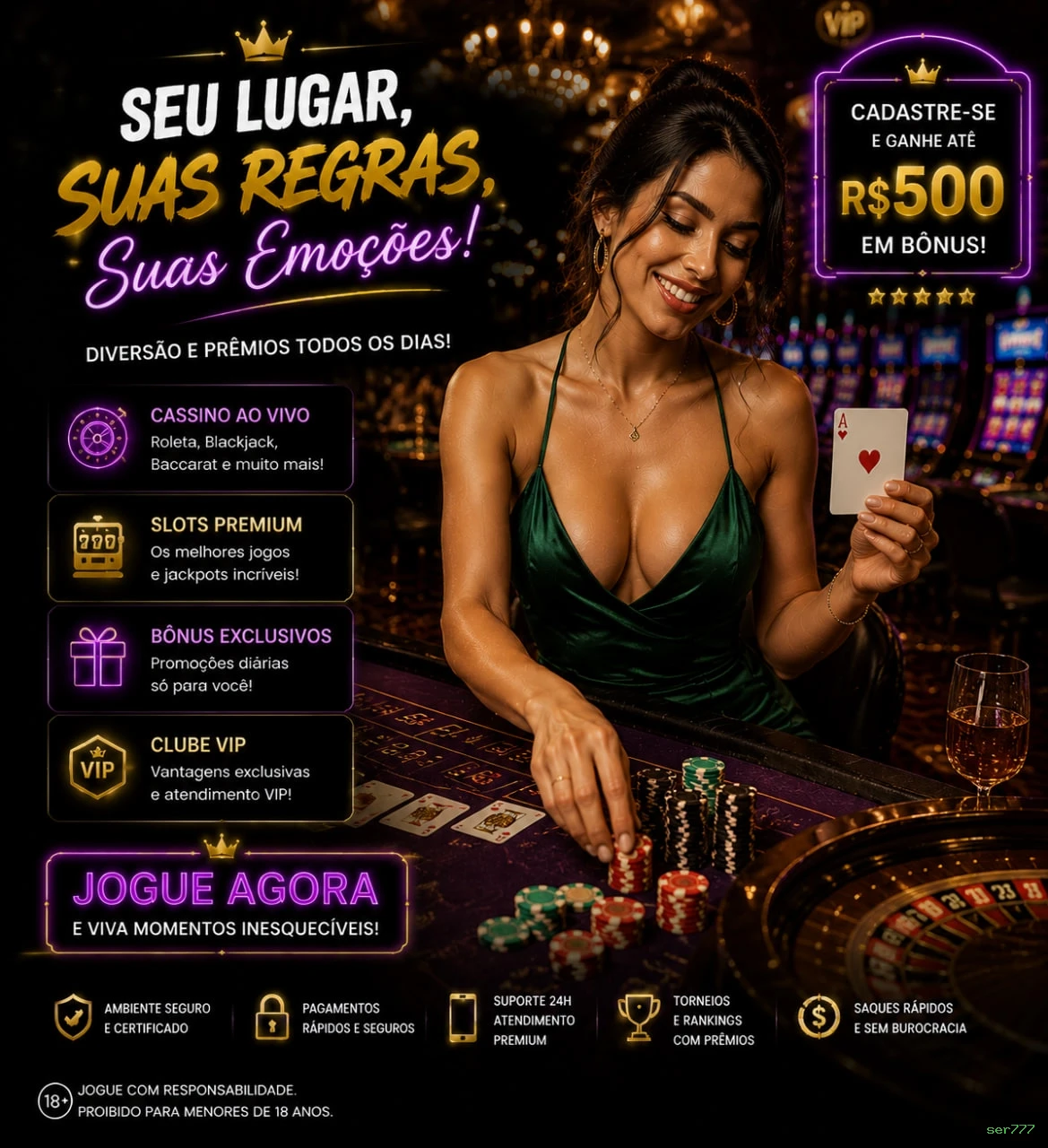 Bônus e prêmios ser777